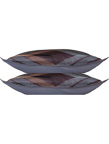 Juego de 2 fundas de almohada satén de algodón "La mer