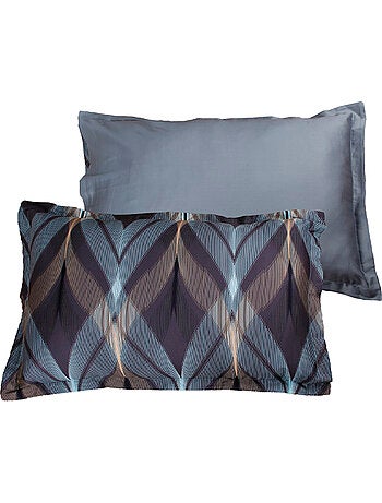 Juego de 2 fundas de almohada satén de algodón "La mer