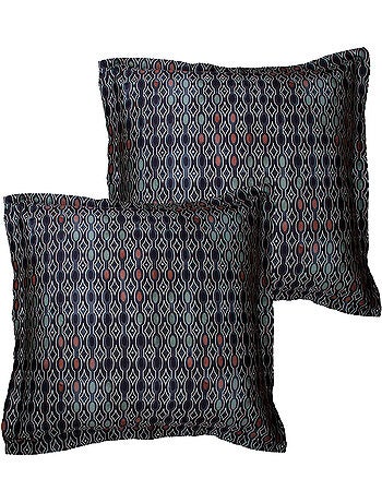 Juego de 2 fundas de almohada satén de algodón "Majeur