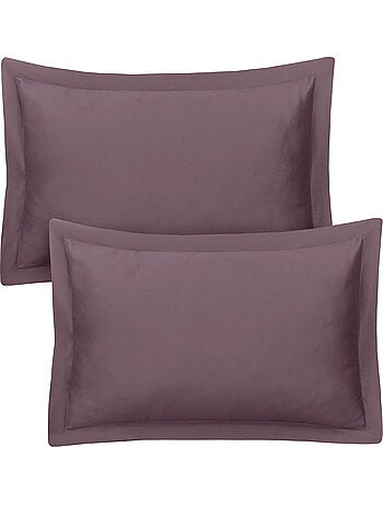 Juego de 2 fundas de almohada satén de algodón