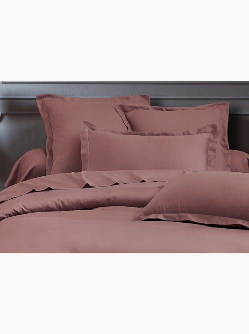 Juego de 2 fundas de almohada satén de algodón rosa - Kiabi