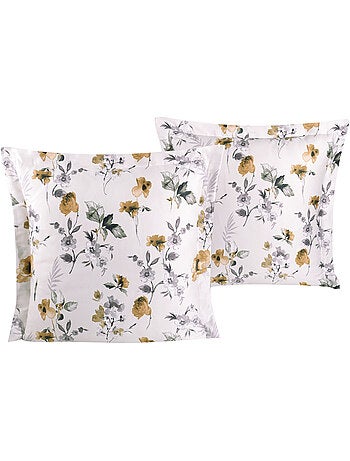 Juego de 2 fundas de almohada satén de algodón "Septembre