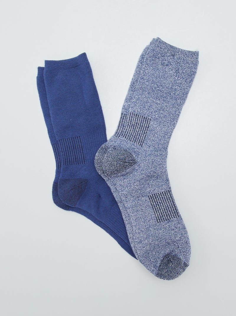 Juego de 2 pares de calcetines térmicos AZUL - Kiabi