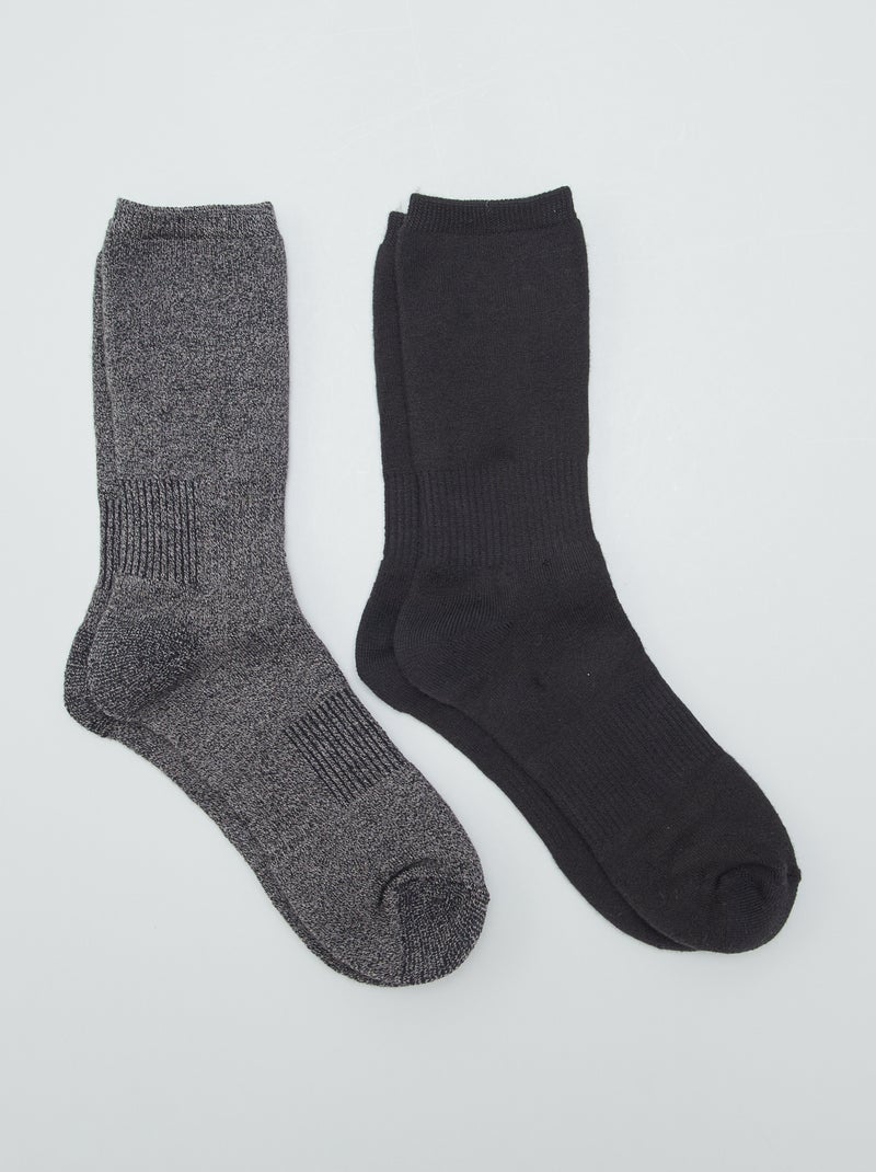 Juego de 2 pares de calcetines térmicos NEGRO - Kiabi