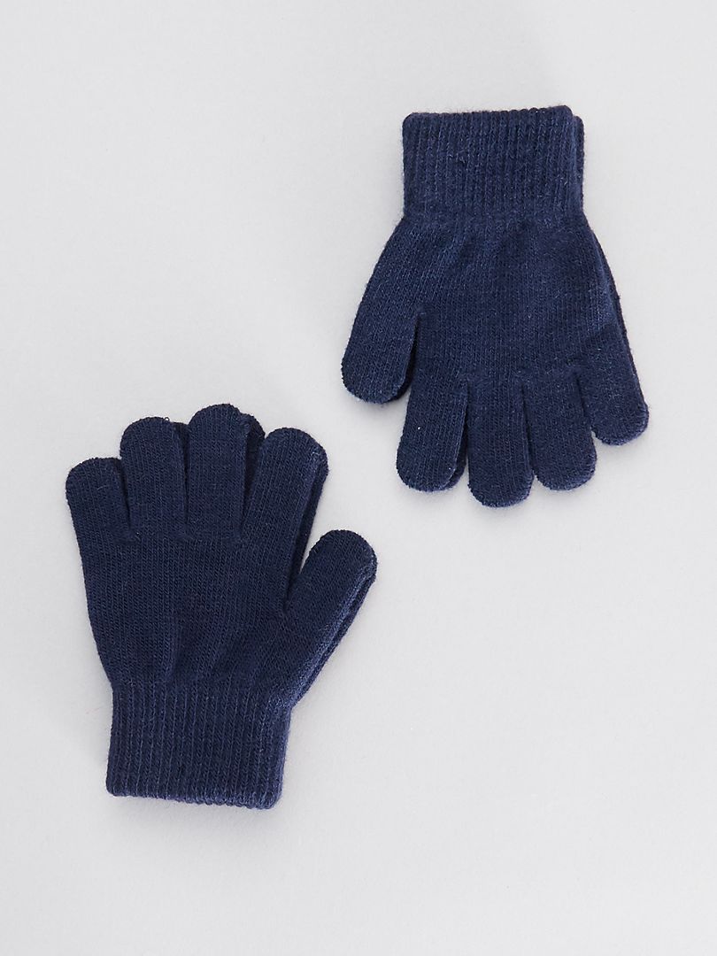 Juego de 2 pares de guantes azul - Kiabi