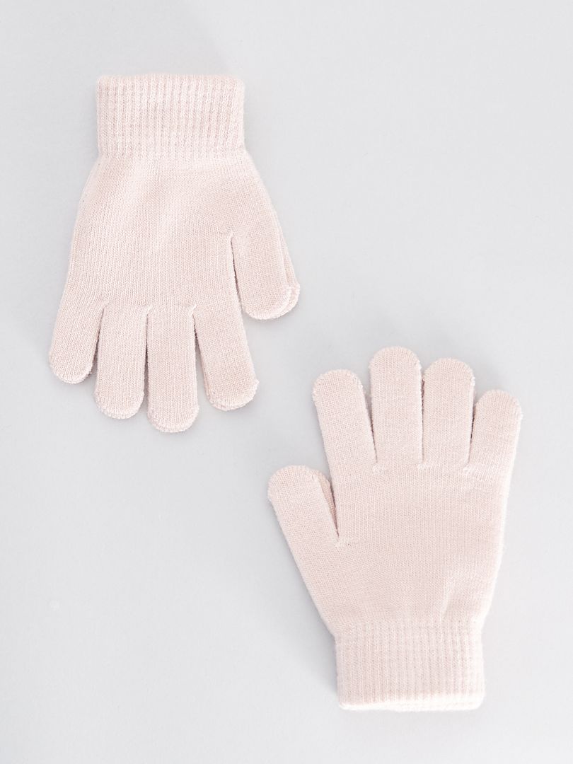 Juego de 2 pares de guantes rosa - Kiabi