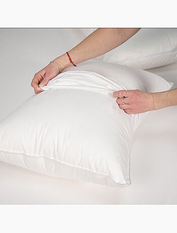 Juego de 2 protectores de almohada impermeables de punto