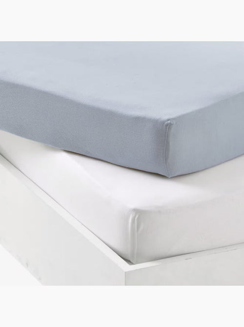 Juego de 2 sábanas bajeras de algodón elástico para cuna - Kiabi