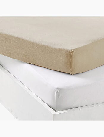 Juego de 2 sábanas bajeras de algodón elástico para cuna