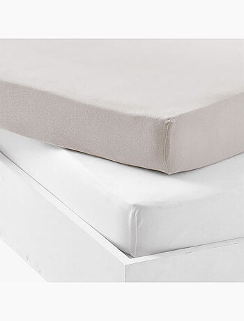 Juego de 2 sábanas bajeras de algodón elástico para cuna