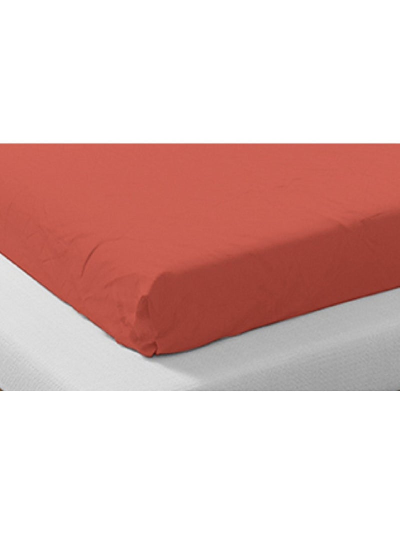 Juego de 2 sábanas bajeras de algodón orgánico Naranja - Kiabi