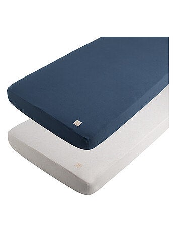 Juego de 2 sábanas bajeras de algodón para - SAUTHON