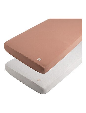 Juego de 2 sábanas bajeras de algodón para - SAUTHON