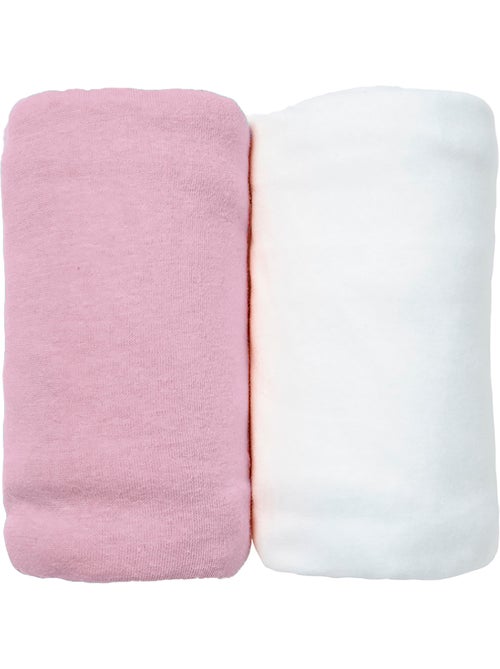 Juego de 2 sábanas bajeras de jersey de algodón orgánico de 40 x 80 cm - Kiabi Juego de 2 sábanas bajeras de jersey de algodón orgánico de 40 x 80 cm - Kiabi