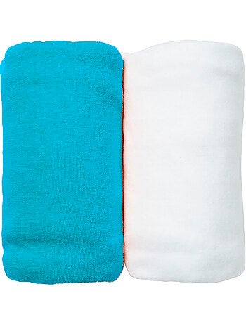 Juego de 2 sábanas bajeras de jersey de algodón orgánico de 60x120 cm