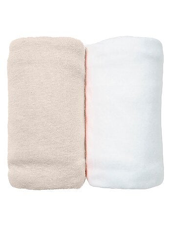 Juego de 2 sábanas bajeras de jersey de algodón orgánico de 70x140 cm