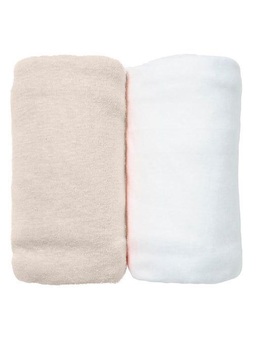 Juego de 2 sábanas bajeras de jersey de algodón orgánico de 70x140 cm - Kiabi