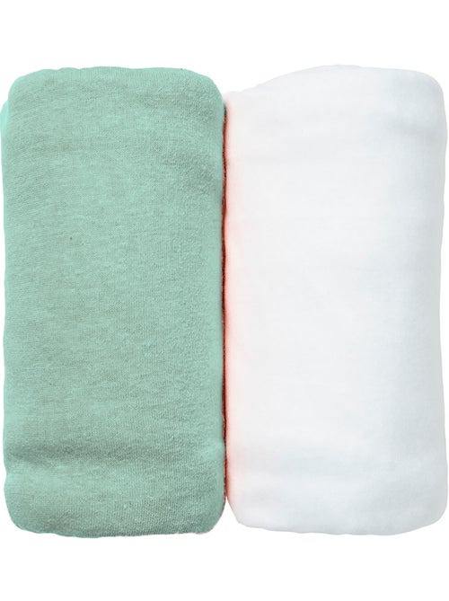 Juego de 2 sábanas bajeras de jersey de algodón orgánico de 70x140 cm - Kiabi