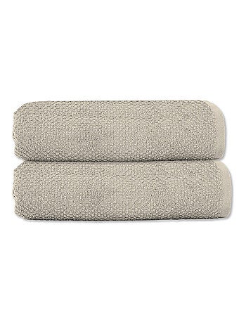 Juego de 2 toallas de baño de 50x90 cm, rizo de algodón