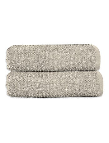 Juego de 2 toallas de baño de rizo de algodón de 70x140 cm