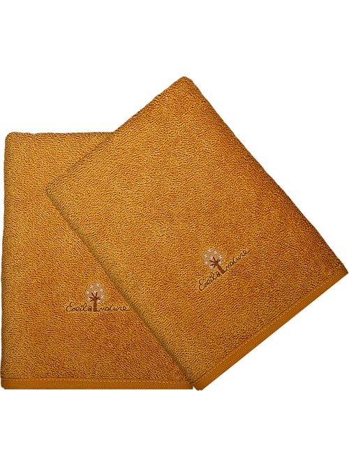 Juego de 2 toallas de rizo 50x90 cm Algodón orgánico - Kiabi