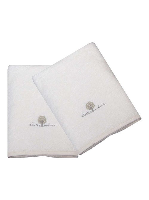 Juego de 2 toallas de rizo 50x90 cm Algodón orgánico - Kiabi