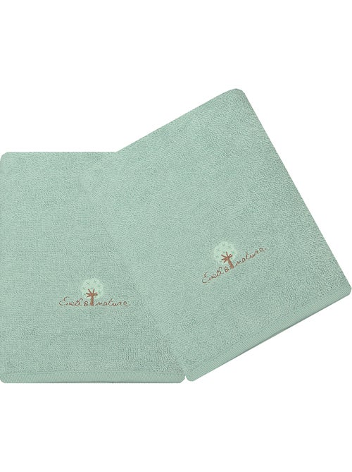 Juego de 2 toallas de rizo 50x90 cm Algodón orgánico - Kiabi