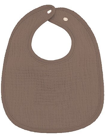 Juego de 3 baberos para bebé en gasa de algodón, estampado Nogal, de Les Chatounets