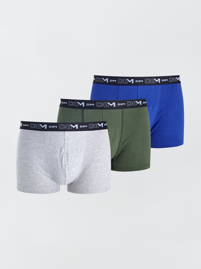 Juego de 3 boxers de algodón elástico de 'Dim' BEIGE - Kiabi