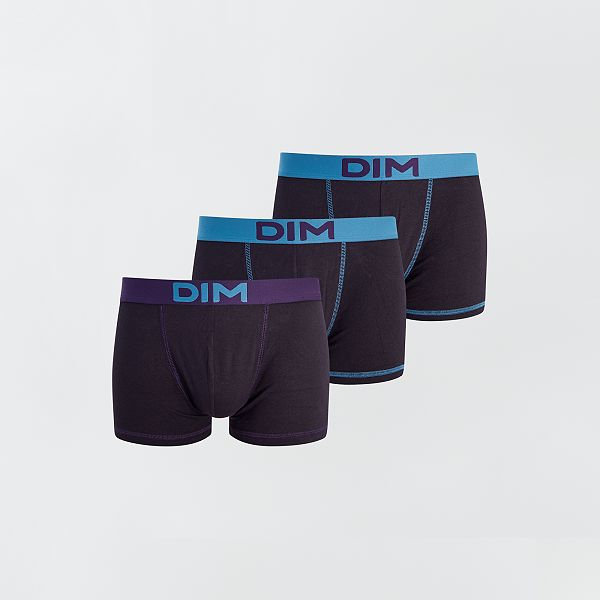 Juego de 3 bóxers de algodón elástico MIX AND COLORS 'DIM' Hombre talla  S-XXL - NEGRO - Kiabi - 20,00€