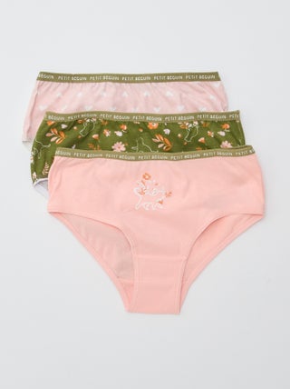 Juego de 3 braguitas estampadas 'Petit Béguin'