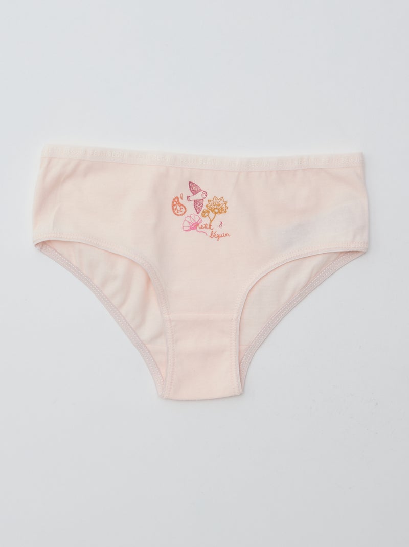 Juego de 3 braguitas estampadas 'Petit Béguin' Beige - Kiabi