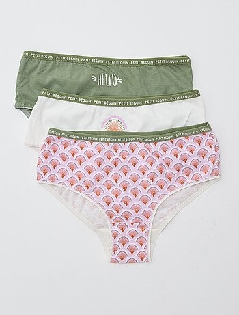 Juego de 3 braguitas estampadas 'Petit Béguin'
