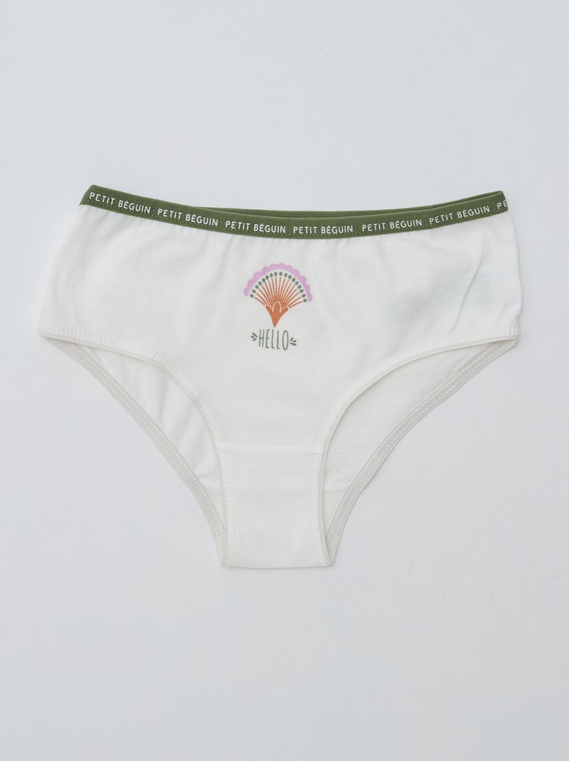 Juego de 3 braguitas estampadas 'Petit Béguin' Beige - Kiabi
