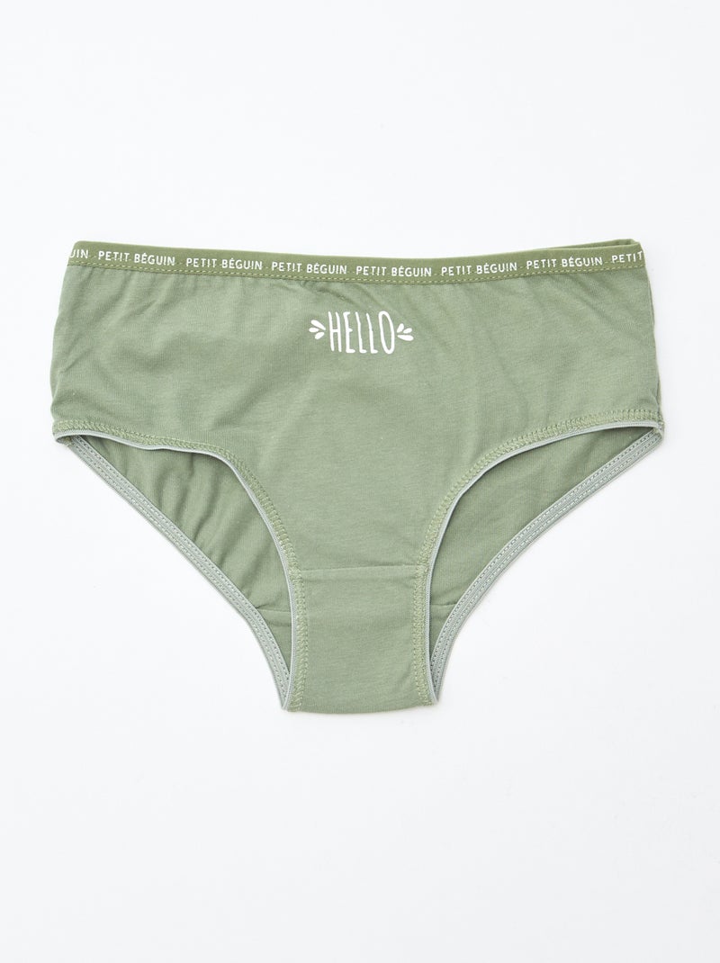 Juego de 3 braguitas estampadas 'Petit Béguin' Beige - Kiabi