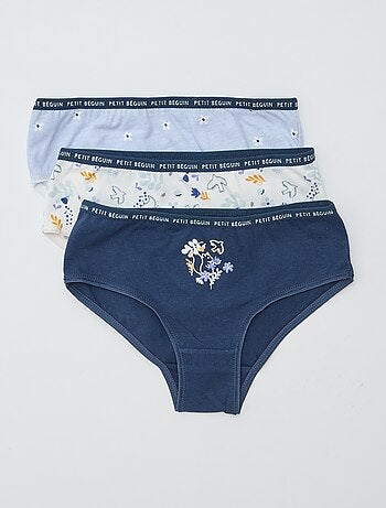 Juego de 3 braguitas estampadas 'Petit Béguin'