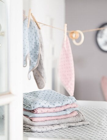 Juego de 3 muselinas en algodón orgánico - ROBA 'Lil planet'