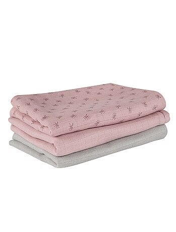 Juego de 3 muselinas en algodón orgánico - ROBA 'Lil planet'