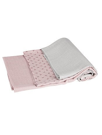 Juego de 3 muselinas en algodón orgánico - ROBA 'Lil planet'