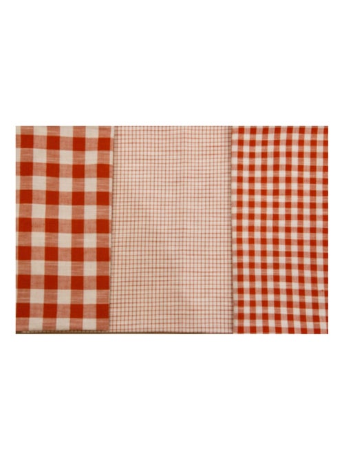 Juego de 3 paños de cocina de algodón con cuadros - Kiabi Juego de 3 paños de cocina de algodón con cuadros - Kiabi