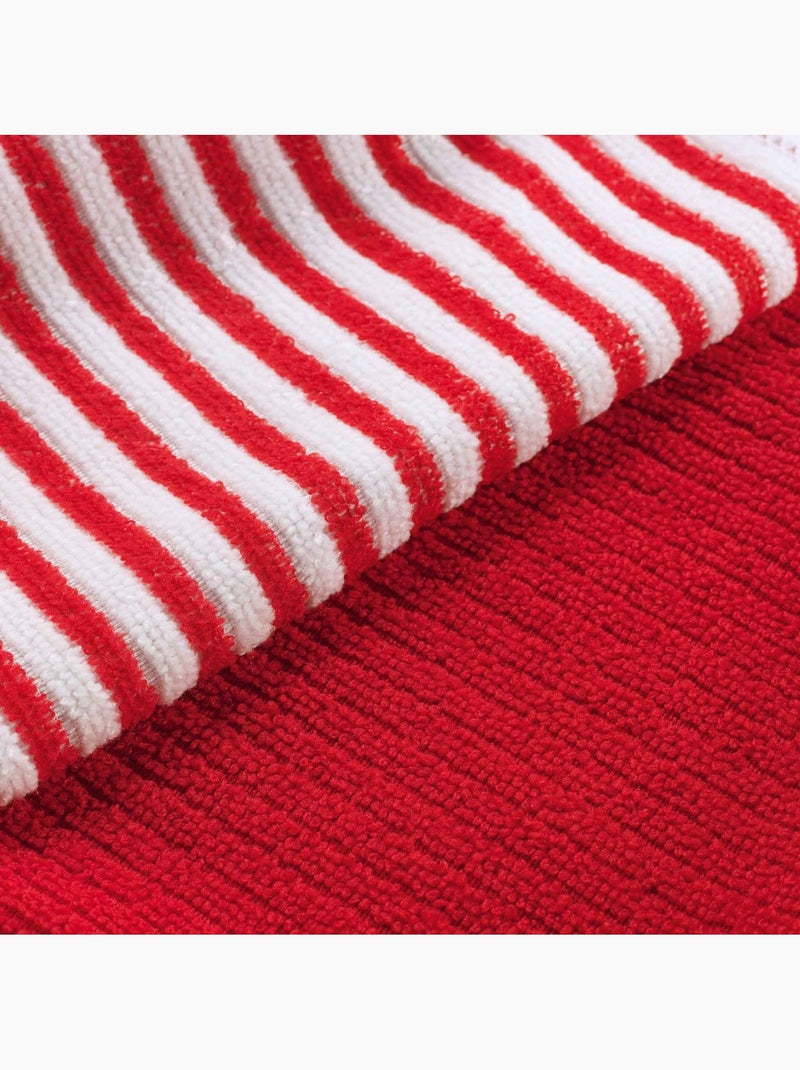 Juego de 3 paños de cocina de microfibra ultraabsorbentes Rojo - Kiabi