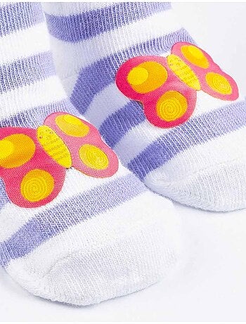 Juego de 3 pares de calcetines de rayas pastel | Soxo