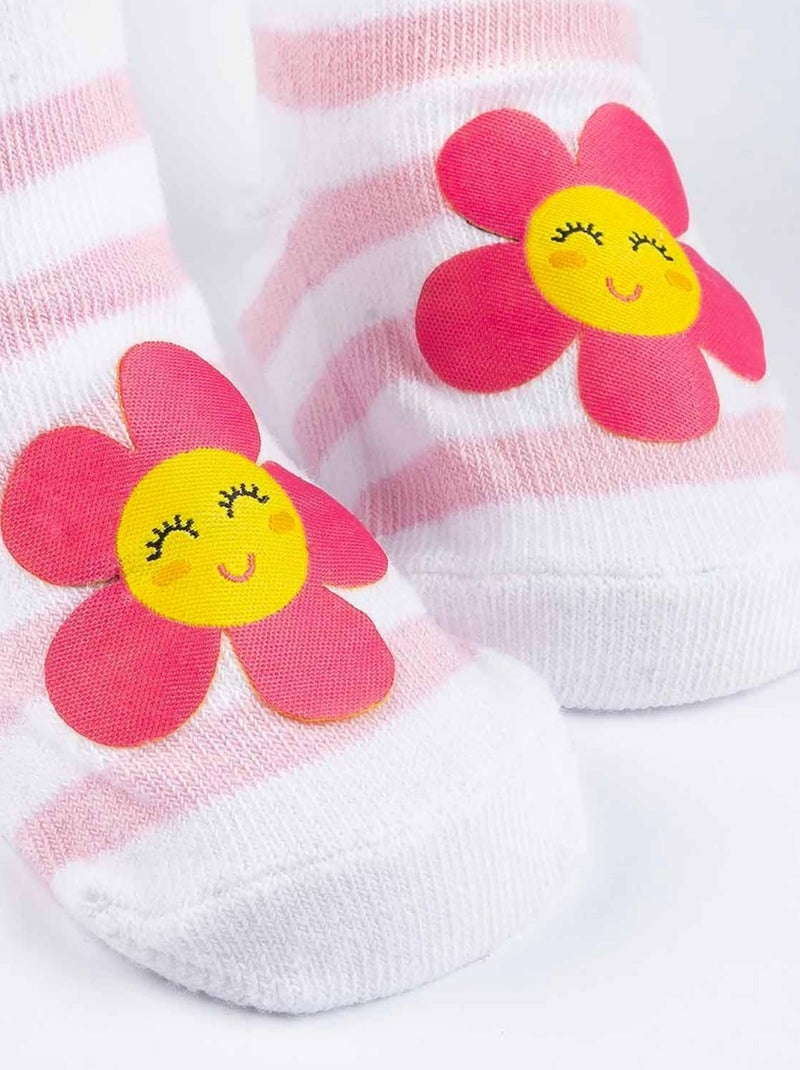 Juego de 3 pares de calcetines de rayas pastel | Soxo Multicolor - Kiabi