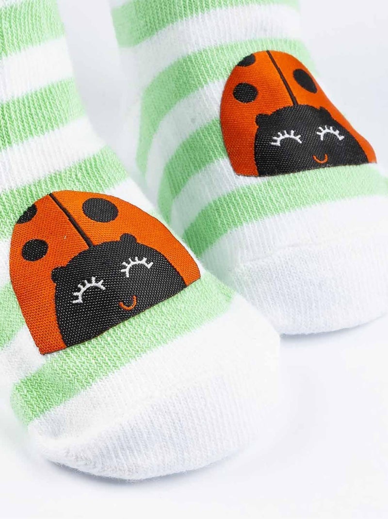 Juego de 3 pares de calcetines de rayas pastel | Soxo Multicolor - Kiabi
