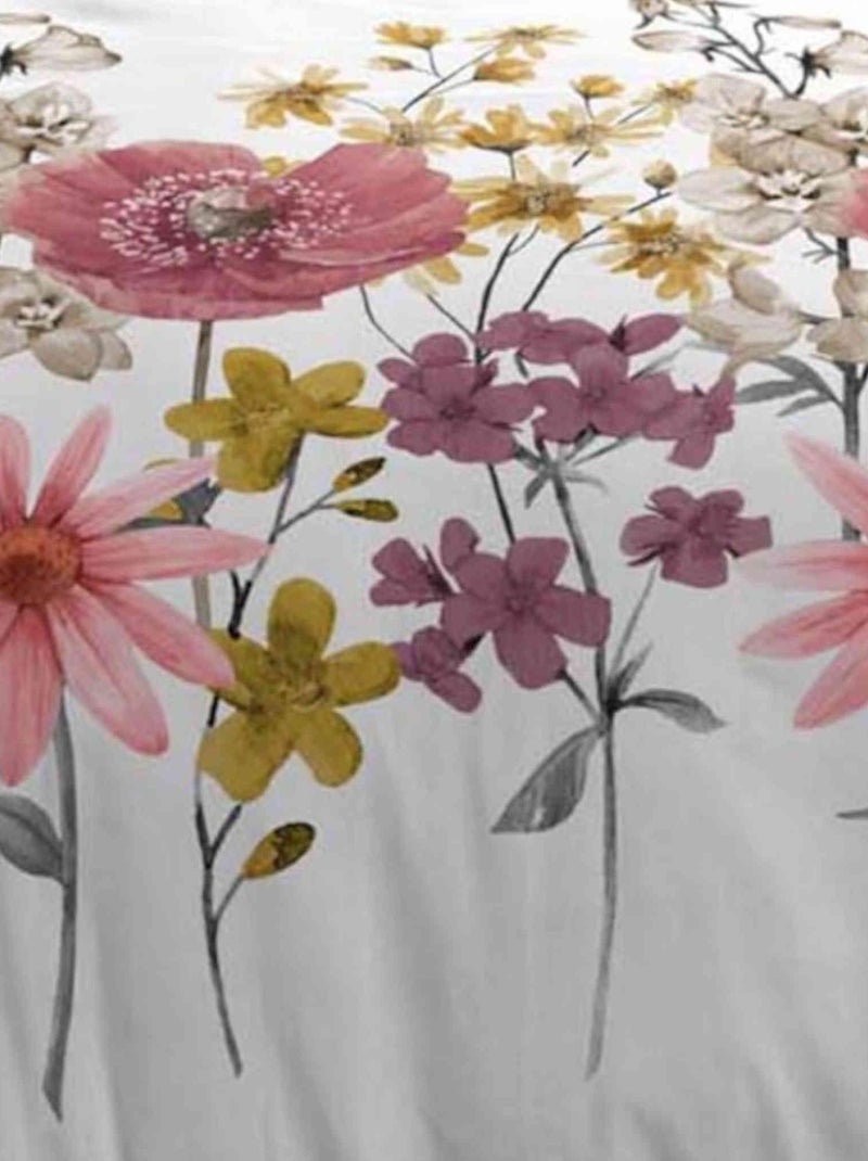 Juego de 3 piezas 260 x 240 cm doble gasa algodón estamp. 57 hilos rosine Rosa - Kiabi