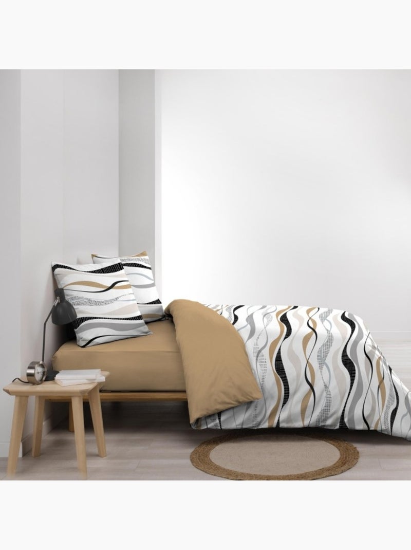 Juego de 3 piezas polialgodón 52 hilos Beige natural - Kiabi