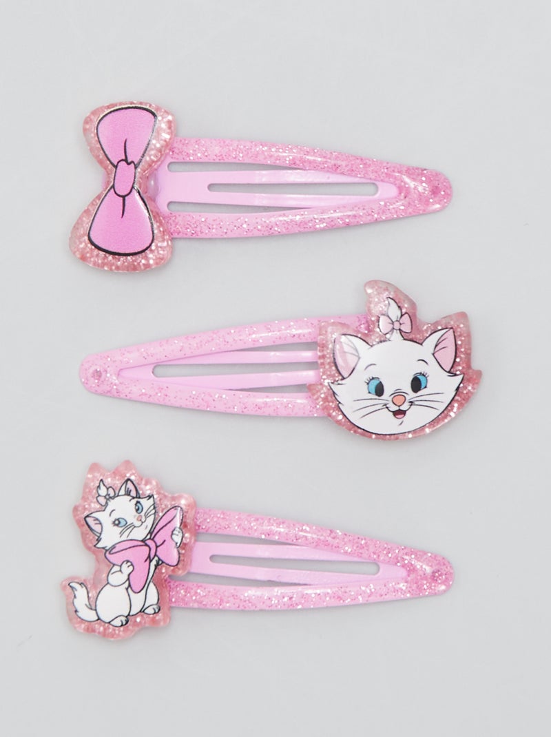 Juego de 3 pinzas 'Disney' 'Marie' ROSA - Kiabi