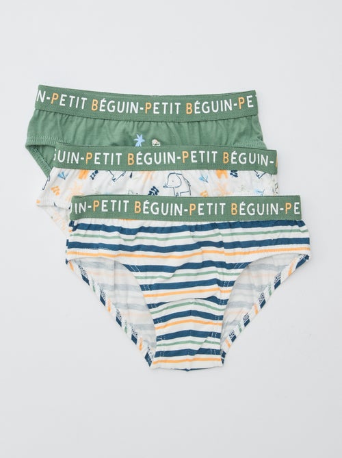 Juego de 3 slips estampados 'Petit Béguin' - Kiabi