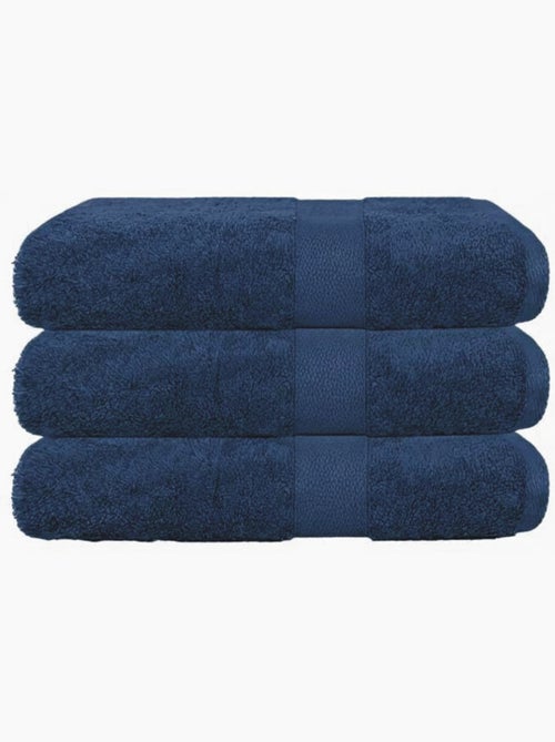 Juego de 3 toallas grandes de baño 100x150 cm 500 gr/m² 100% algodón - Kiabi Juego de 3 toallas grandes de baño 100x150 cm 500 gr/m² 100% algodón - Kiabi