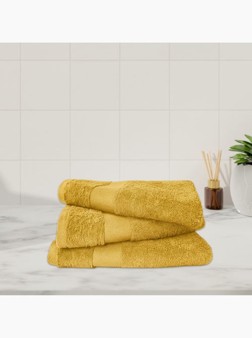 Juego de 3 toallas grandes de baño 100x150 cm 500 gr/m² 100% algodón - Kiabi Juego de 3 toallas grandes de baño 100x150 cm 500 gr/m² 100% algodón - Kiabi